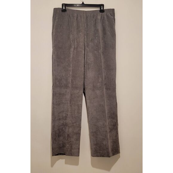 Alfred Dunner Classics Straight Leg Corduroy Pants Size 14 Short Gray - Picture 4 of 11